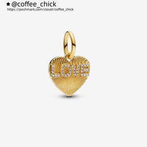 Pandora Engravable Love Heart Dangle Charm